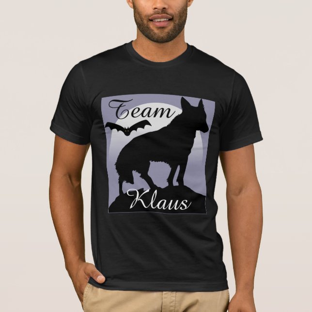 Team Klaus, Vampyre Fladdermus och Varg Shirt Tee Shirt (Framsida)