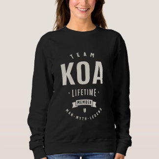 Team Koa Livstidsmedlem Funny Namn Koa T Shirt