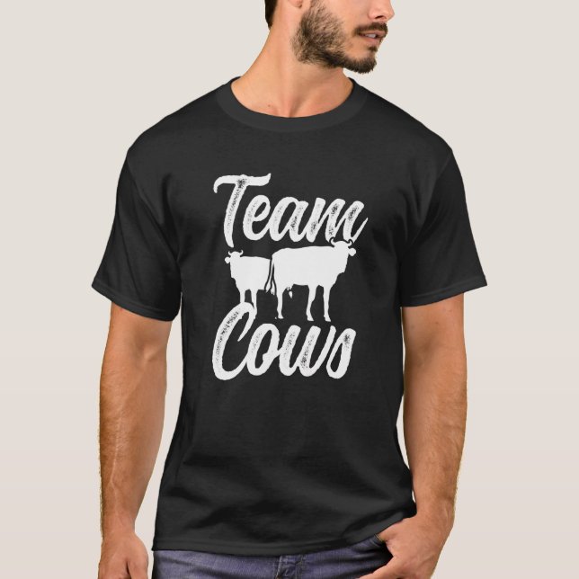 Team Kor Djur Gård Ko T Shirt (Framsida)