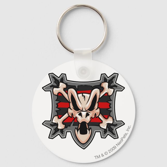 Team Krawk Island Logotyp Nyckelring (Framsida)