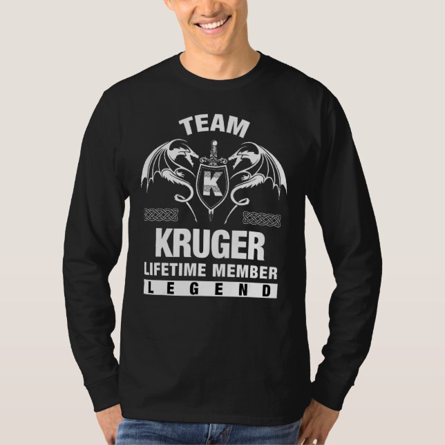 Team Kruger-livstidsmedlem T Shirt (Framsida)