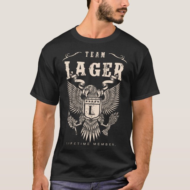 TEAM LAGER Livstid medlem. T Shirt (Framsida)