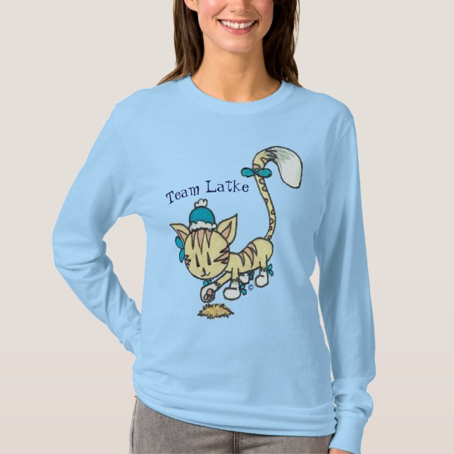 "Team Latke" Hanukkah Fifi T-Shirt (Framsida)