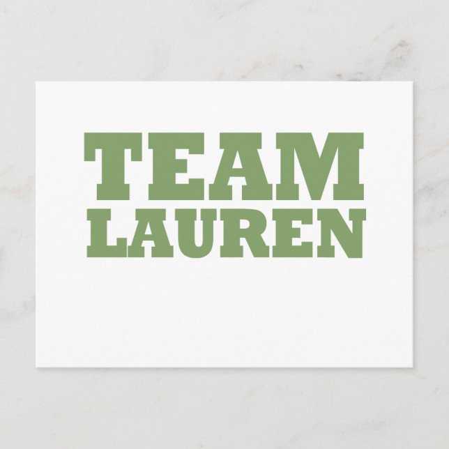Team Lauren Vykort (Framsida)