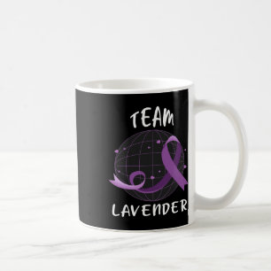 Team Lavendel för cancer medvetenhet Världscancerd Kaffemugg