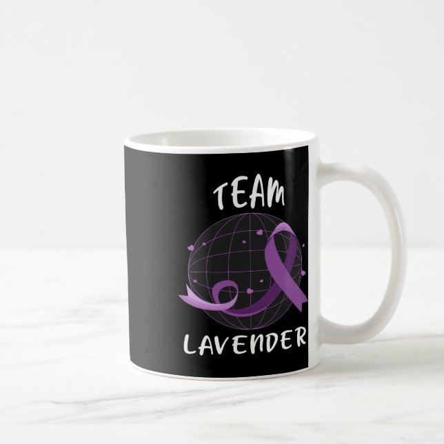 Team Lavendel för cancer medvetenhet Världscancerd Kaffemugg (Höger)