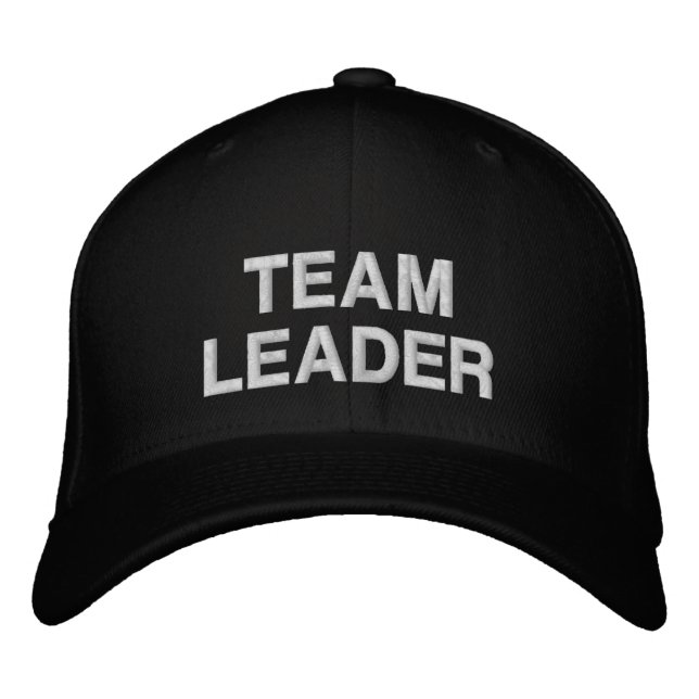 TEAM LEADER Stilfullt broderad basebollmössa Keps (Framsida)