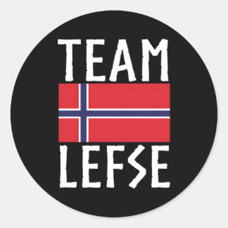 Team Lefse Norway Lefse Skapar Runt Klistermärke