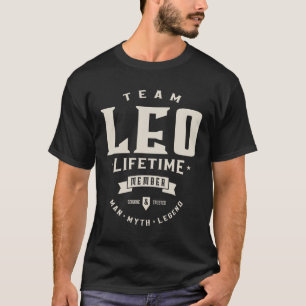 Team Leo livstidsmedlem Personlig Namn T-Shir T Shirt