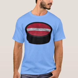 Team Lettland Hockeypuck familj T Shirt