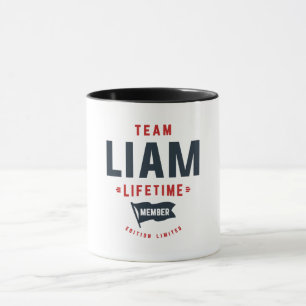 Team Liam-livstidsmedlem Funny Namn Liam Mugg
