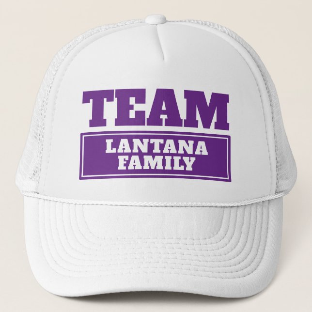 Team lila personlig Team namn eller Family namn Keps (Framsida)