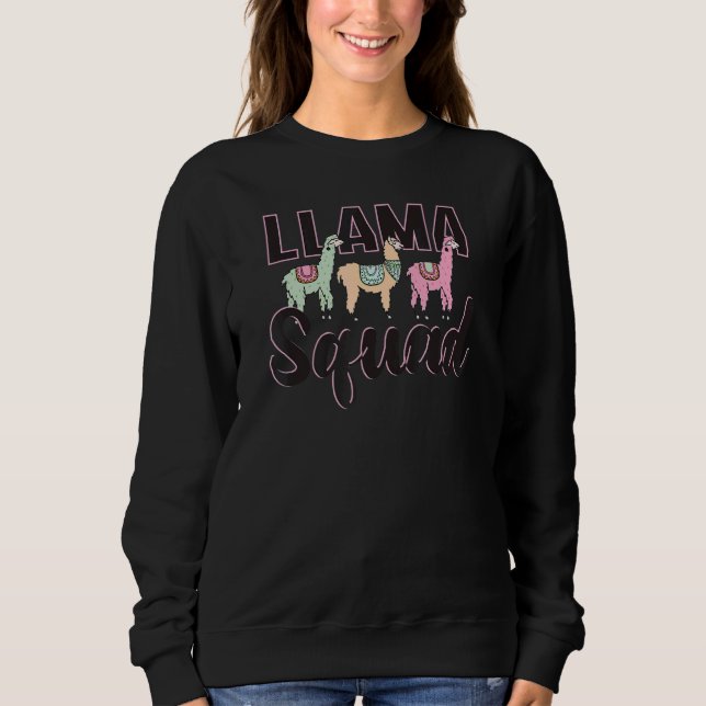 Team Llama Squad    Animal For Men Women  Fun Squa T Shirt (Framsida)