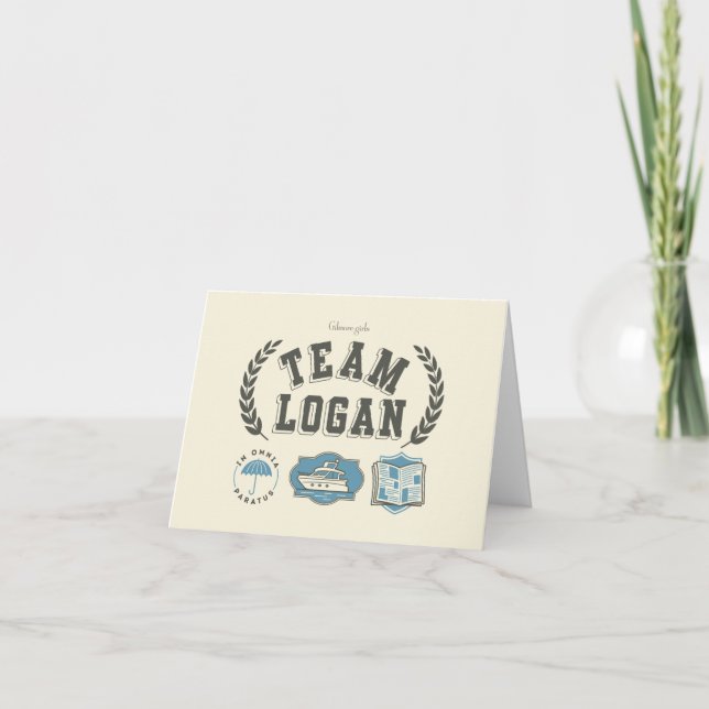 Team Logan Gilmore Girls Design Anteckningskort (Framsida)