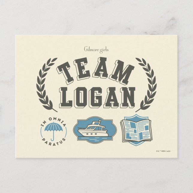 Team Logan Gilmore Girls Design Vykort (Framsida)