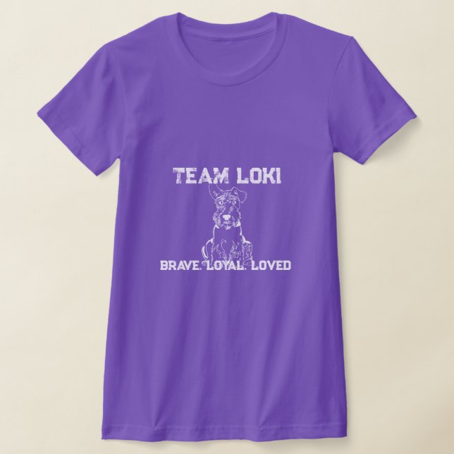 Team Loki Legacy Grunge Women's Slim Fit Lila T Shirt (Laydown)