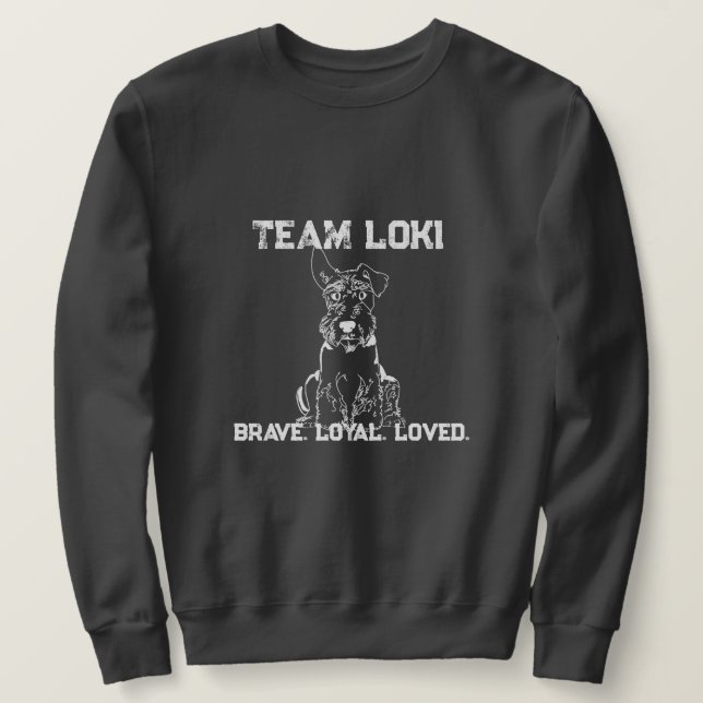 Team Loki Mörk Grått Lång Ärmad Tröja (Design framsida)