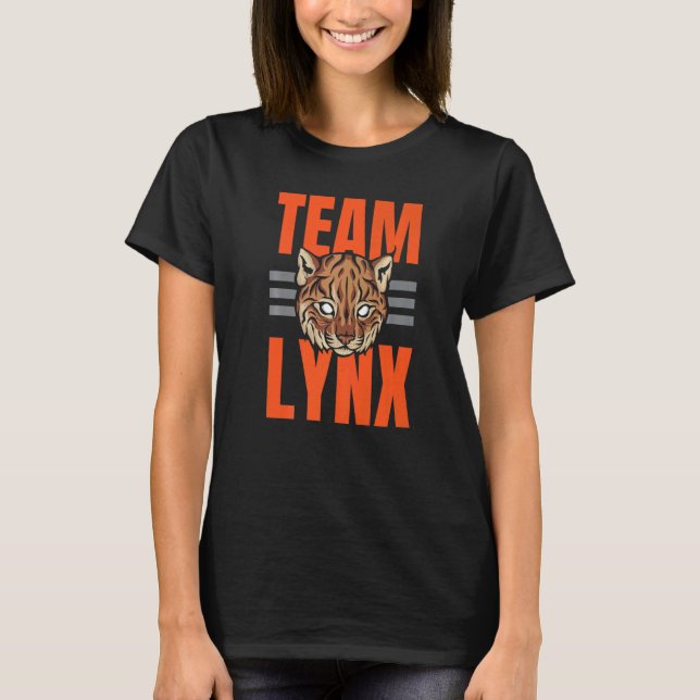 Team Lynx Animal Keeper Zookeeper Wildlife Bobcat T Shirt (Framsida)