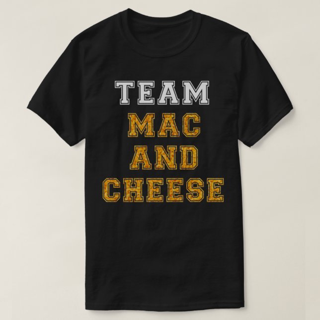 Team Mac och Cheese Älskare Funny Favorite Food Hu T Shirt (Design framsida)