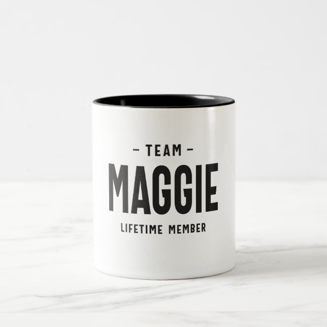 Team Maggie Livtime Member Personlig Namn Två-Tonad Mugg (Center)