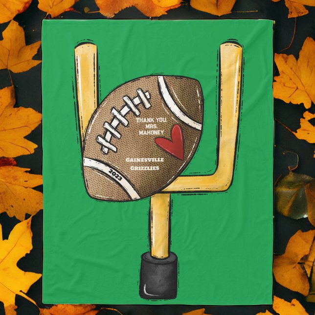 Team Mamma Cute Personlig Football Gift Fleecefilt (Skapare uppladdad)