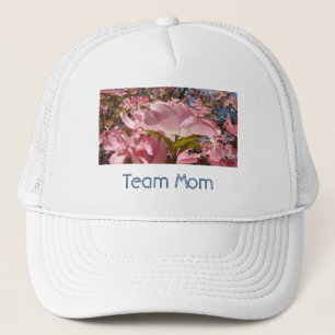 Team mamma kepsar Vita Rosa Dogwood Blommor Vår