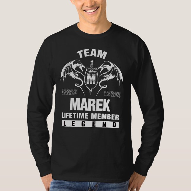 Team Marek-livstidsmedlem T Shirt (Framsida)