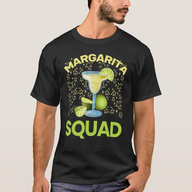 Team Margarita Glass Lime Juice Margarita Squad Pa T Shirt (Framsida)