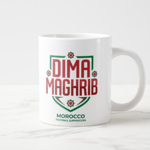 Team Marocko I Dima MAGHRIB Fotboll Fan Mugg Jumbo Mugg