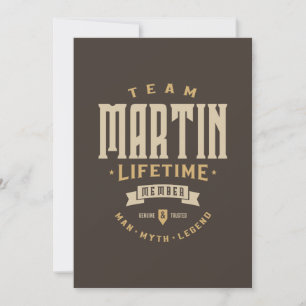 Team Martin Livstidsmedlem Personligt Namn Inbjudningar