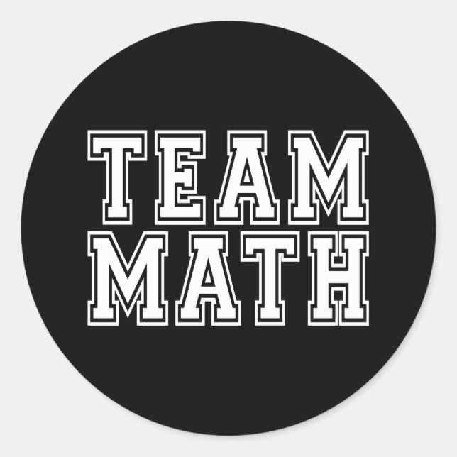 Team Math Runt Klistermärke (Framsida)