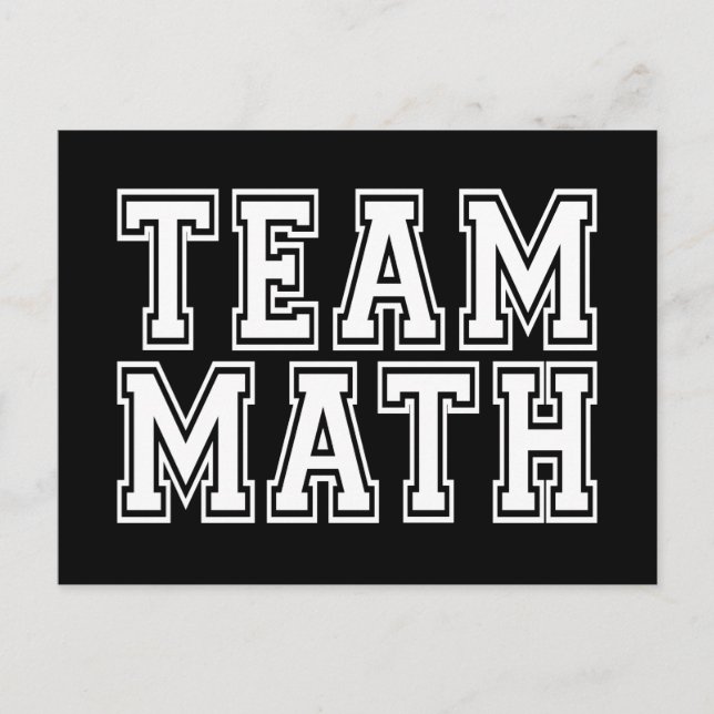 Team Math Vykort (Framsida)