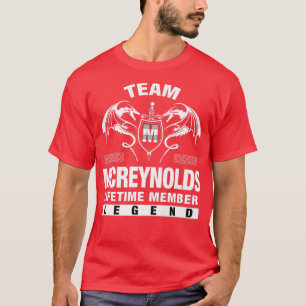 Team MCREYNOLDS Livstidsmedlemmens gåvor T Shirt
