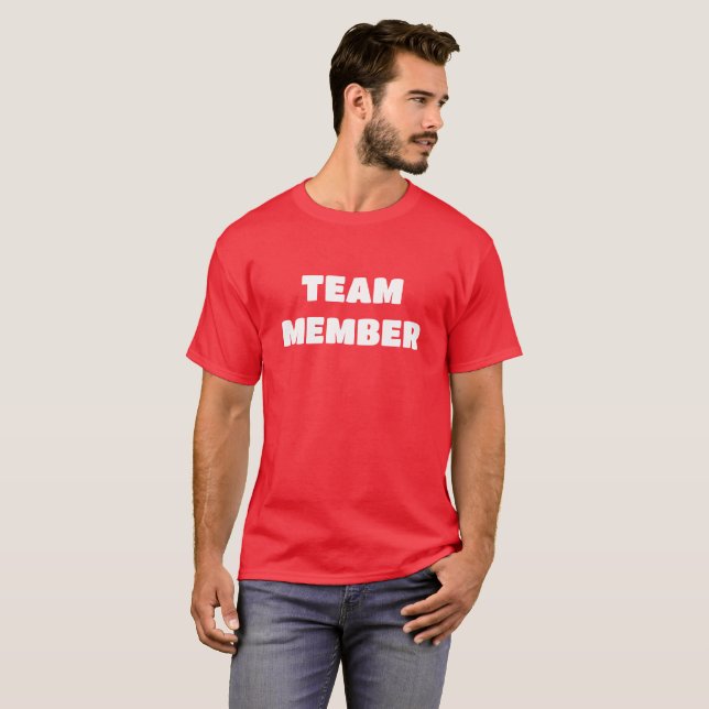 TEAM MEDLEM 2-sidig Manar-Shirt T Shirt (Hel framsida)