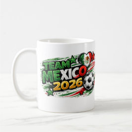 TEAM MEXICO 2026 Fan| Mexikansk stolthet fotboll Kaffemugg