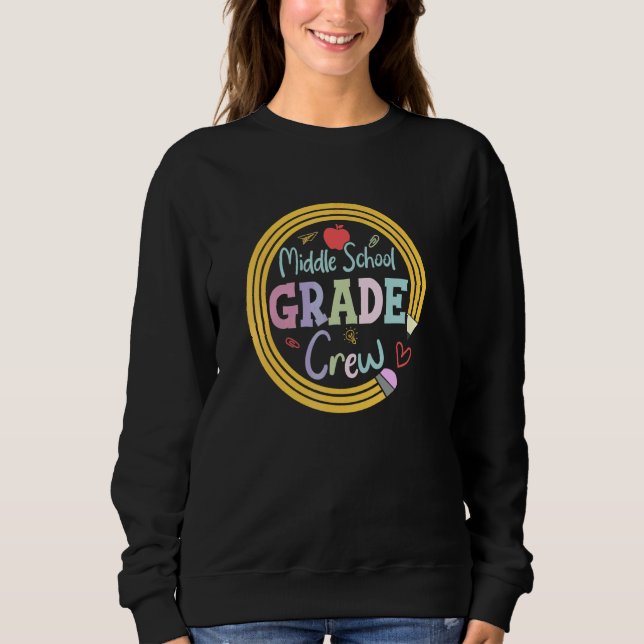 Team Middle School Crew Tillbaka Till Skolan Barn  T Shirt (Framsida)