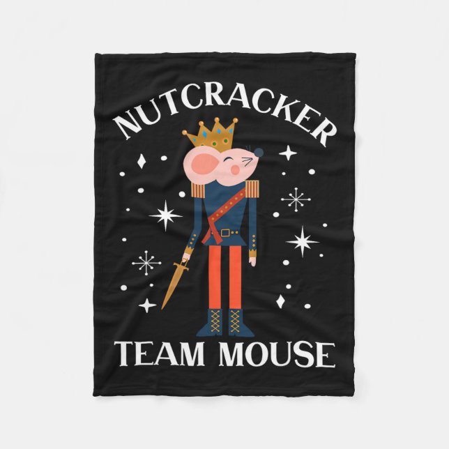 Team Mouse Nutcracker Roligt Soldat, juldansare Fleecefilt (Framsidan)