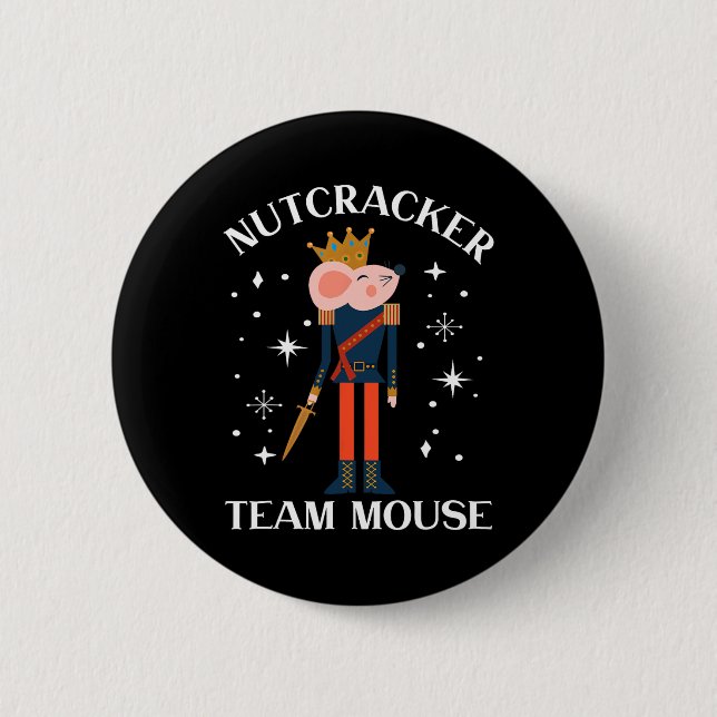 Team Mouse Nutcracker Roligt Soldat, juldansare Knapp (Framsida)