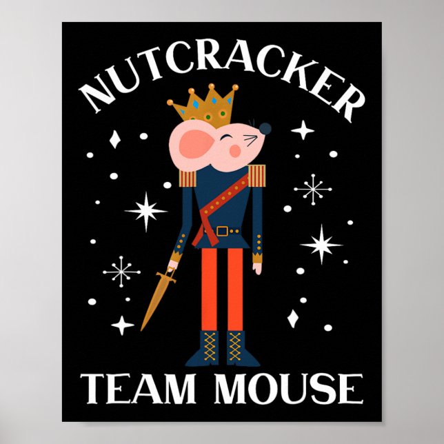 Team Mouse Nutcracker Roligt Soldat, juldansare Poster (Framsidan)