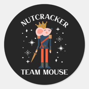 Team Mouse Nutcracker Roligt Soldat, juldansare Runt Klistermärke