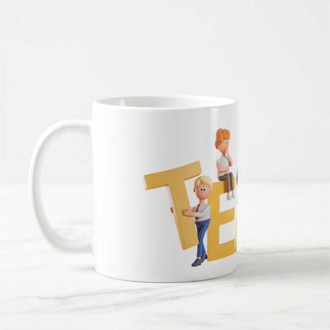 TEAM-mugg – Rolig och motiverande design Kaffemugg (Vänster)