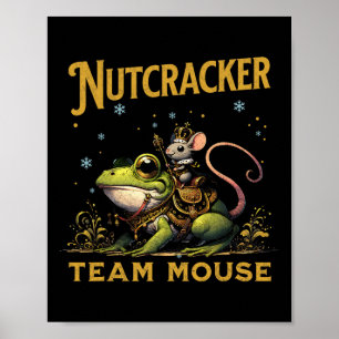 Team Mus Kung Nötknäppare Ridande Groda Llet Dans Poster