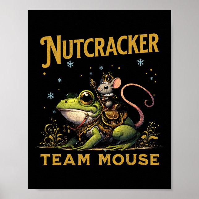 Team Mus Kung Nötknäppare Ridande Groda Llet Dans  Poster (Framsidan)