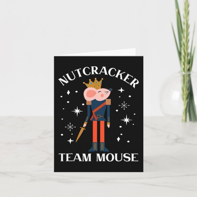 Team Mus nötknäppare juldans kul soldat Kort (Framsida)