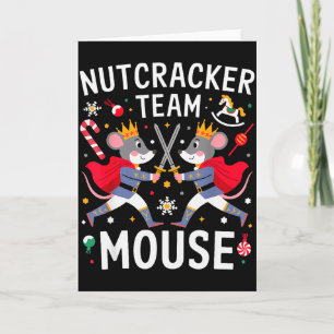 Team Mus nötknäppare skjorta jul dans rolig Kort