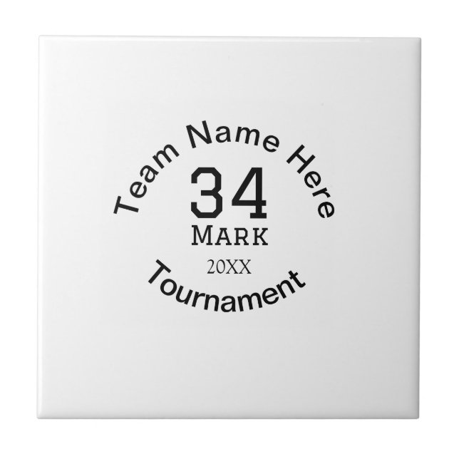 Team namn här lägger till namn-årstext för turneri kakelplatta (Framsidan)