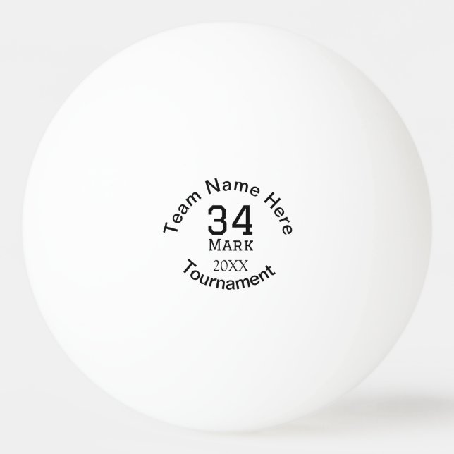 Team namn här lägger till namn-årstext för turneri pingisboll (Framsidan)
