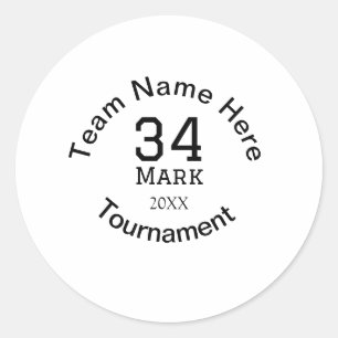 Team namn här lägger till namn-årstext för turneri runt klistermärke