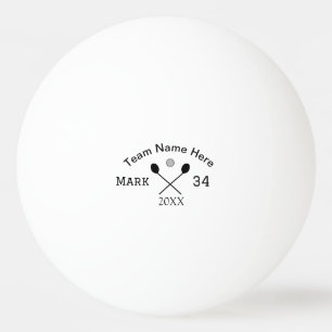 Team namn här lägger till namn-nummer, boll-paddel pingisboll