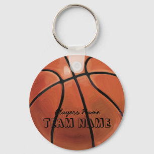 Team Namn och Number Basketball Nyckelring